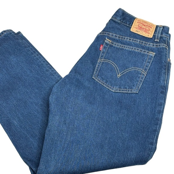 550 Relaxed Fit High Waisted Tapered Leg Women’s Jeans Size 14 Misses - Picture 7 of 11